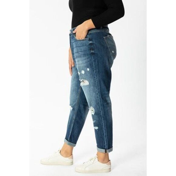 NWOT KanCan Beatrice Ultra High Rise Boyfriend Jeans - Plus Sz 3XL - Picture 3 of 14